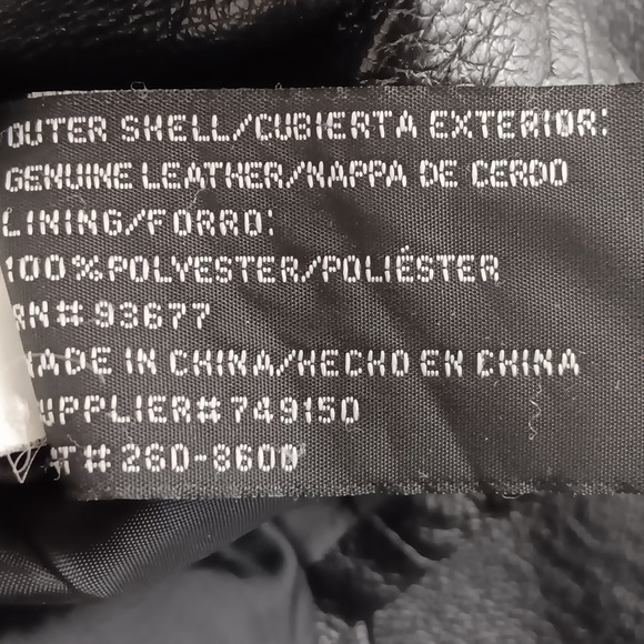 Worthington Women's Black Genuine Leather Zip Front Jacket XL Classic Style - Picture 7 of 9